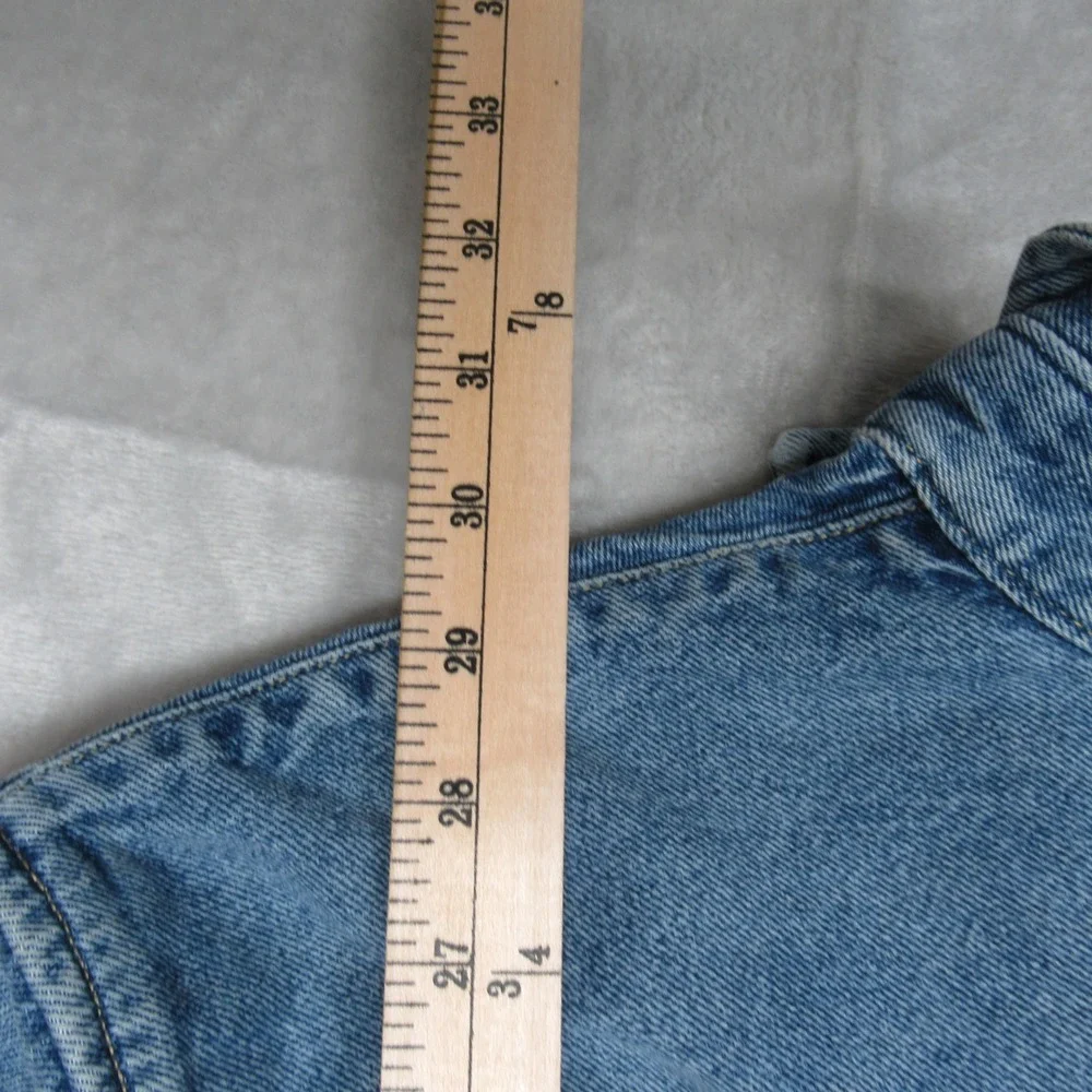 Levis‎ Silver Tab Denim Shirt Jacket Mens Medium Blue Denim Oversized Button VTG - Picture 7 of 10